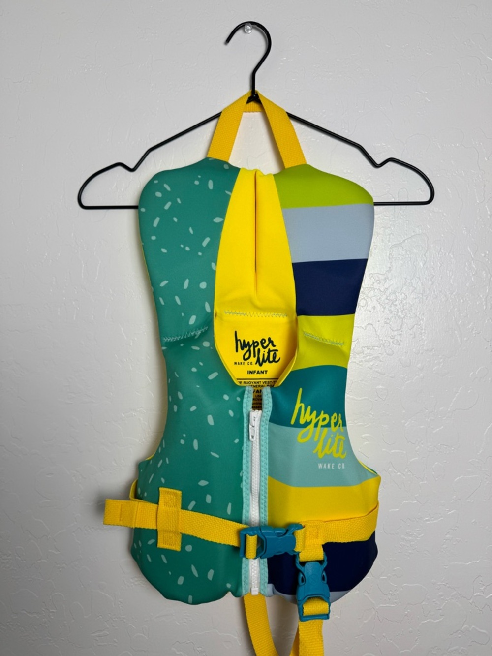 Hyperlite Infant Life Jacket - Green, Yellow, Blue